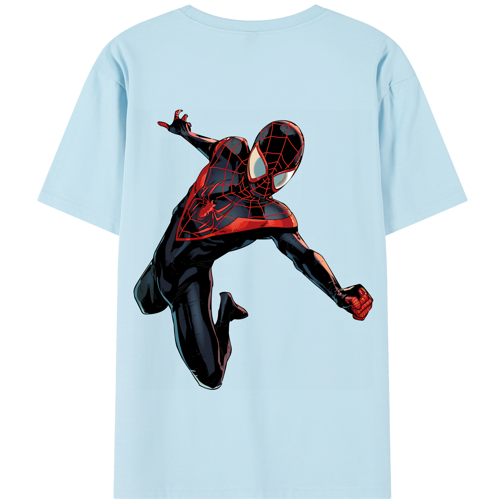 （画像用） Spider Man スパイダーマン 綿100％半袖Tシャツ（背面プリント）